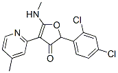 3(2H)-Furanone,  2-(2,4-dichlorophenyl)-5-(methylamino)-4-(4-methyl-2-pyridinyl)- 结构式