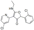 3(2H)-Furanone,  2-(2-chlorophenyl)-4-(4-chloro-2-pyridinyl)-5-(ethylamino)- 结构式