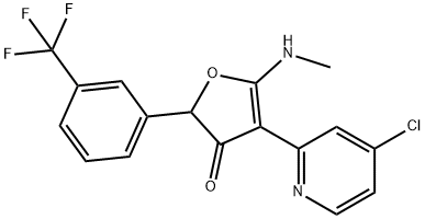 3(2H)-Furanone,  4-(4-chloro-2-pyridinyl)-5-(methylamino)-2-[3-(trifluoromethyl)phenyl]- 结构式