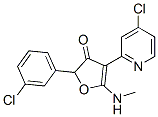 3(2H)-Furanone,  2-(3-chlorophenyl)-4-(4-chloro-2-pyridinyl)-5-(methylamino)- 结构式
