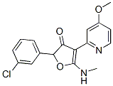 3(2H)-Furanone,  2-(3-chlorophenyl)-4-(4-methoxy-2-pyridinyl)-5-(methylamino)- 结构式
