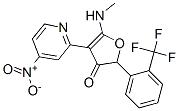 3(2H)-Furanone,  5-(methylamino)-4-(4-nitro-2-pyridinyl)-2-[2-(trifluoromethyl)phenyl]- 结构式