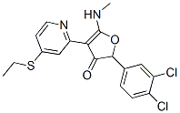 3(2H)-Furanone,  2-(3,4-dichlorophenyl)-4-[4-(ethylthio)-2-pyridinyl]-5-(methylamino)- 结构式