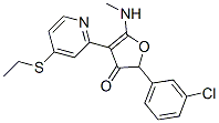 3(2H)-Furanone,  2-(3-chlorophenyl)-4-[4-(ethylthio)-2-pyridinyl]-5-(methylamino)- 结构式