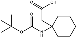 (1-BOC-氨基环己基)乙酸 结构式