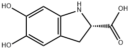 (S)-5,6-二羟基二氢吲哚-2-羧酸 结构式