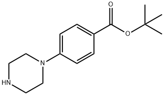 4-(1-哌嗪基)苯甲酸叔丁酯 结构式