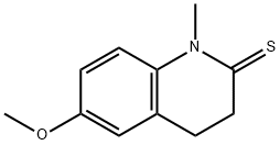 2(1H)-Quinolinethione,  3,4-dihydro-6-methoxy-1-methyl- 结构式