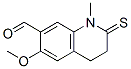 7-Quinolinecarboxaldehyde,  1,2,3,4-tetrahydro-6-methoxy-1-methyl-2-thioxo- 结构式