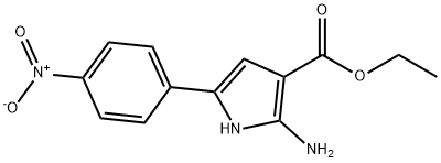 2-氨基-5-(4-硝基苯基)-1H-吡咯-3-甲酸乙酯 结构式