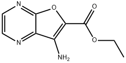 7-氨基-呋喃并[2,3-B]吡嗪-6-羧酸乙酯 结构式