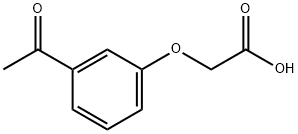 (3-乙酰基苯氧基)乙酸 结构式