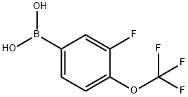 3 -氟- 4 -(三氟甲氧基)苯硼酸 结构式