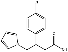 3-(4-氯苯基)-4-吡咯-1-基-丁酸 结构式