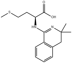 2-(3,3-DIMETHYL-3,4-DIHYDRO-ISOQUINOLIN-1-YLAMINO)-4-METHYLSULFANYLBUTYRIC ACID 结构式