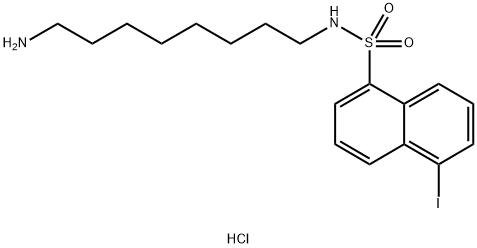 (N-8-AMINOOCTYL)-5-IODO-1-NAPHTHALENESULFONAMIDE HCL 结构式