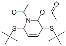 2-Acetoxy-1-acetyl-3,6-di(tert-butylthio)-1,2,3,6-tetrahydropyridine 结构式