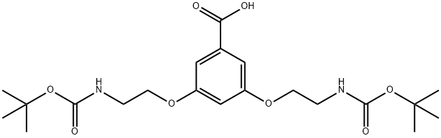 3,5-双[2-(BOC-氨基)乙氧基]苯甲酸 结构式