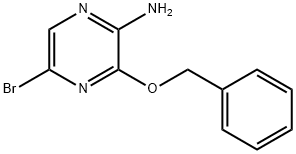 2-氨基-3-苄氧基-5-溴吡嗪 结构式