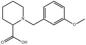1-(3-甲氧基苄基)哌啶-2-羧酸 结构式