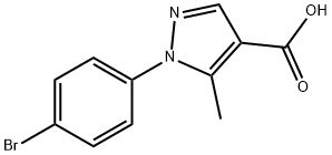 1-(4-溴苯基)5-甲基-1氢-吡唑-4-甲酸 结构式