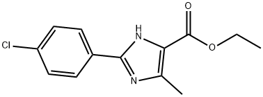 2-(4-CHLOROPHENYL)-5-METHYL-3H-IMIDAZOLE-4-CARBOXYLIC ACID ETHYL ESTER 结构式