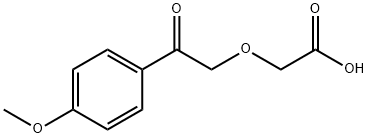 [2-(4-甲氧苯基)-2-氧代乙氧基]乙酸 结构式