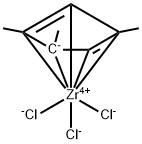 1,2,4-三甲基环戊二烯基三氯化锆 结构式
