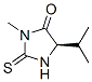 4-Imidazolidinone,3-methyl-5-(1-methylethyl)-2-thioxo-,(R)-(9CI) 结构式