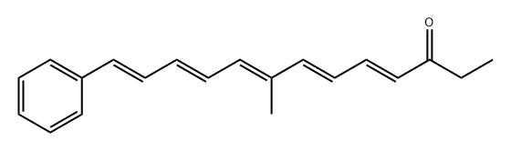 (4E,6E,8E,10E,12E)-8-Methyl-13-phenyltrideca-4,6,8,10,12-pentaene-3-one 结构式