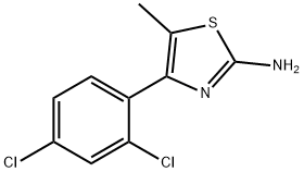 [4-(2,4-二氯苯基)-5-甲基-噻唑-2-基]胺 结构式