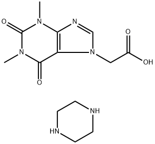 乙酸茶碱哌嗪盐 结构式