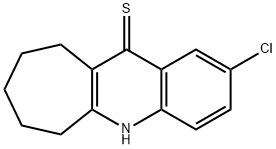 5,6,7,8,9,10-Hexahydro-2-chloro-11H-cyclohepta[b]quinoline-11-thione 结构式