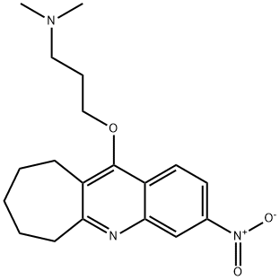 11-[3-(Dimethylamino)propoxy]-7,8,9,10-tetrahydro-3-nitro-6H-cyclohepta[b]quinoline 结构式