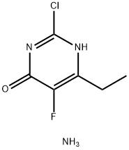 2-氯-6-乙基-5-氟-4-羟基嘧啶胺盐 结构式