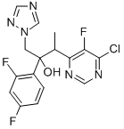 (2R,3S/2S,3R)-3-(6-氯-5-氟嘧啶-4-基)-2-(2,4-二氟苯基)-1-(1H-1,2,4-三唑-1-基)-2-丁醇盐酸盐 结构式