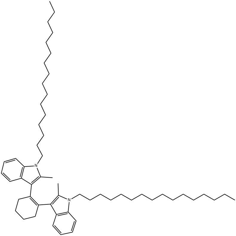 1,2-BIS(1-HEXADECYL-2-METHYL-1H-INDOL-3-YL)CYCLOHEX-1-ENE 结构式