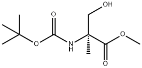 N-BOC-2-甲基-D-丝氨酸甲酯 结构式