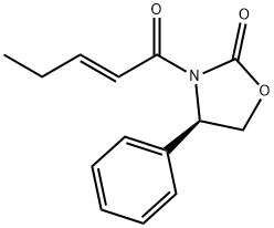[R-(E)]-3-(1-Oxo-2-pentenyl)-4-phenyl-2-oxazolidinone 结构式