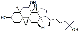 (3R,5S,7R,8R,9S,10S,12S,13R,14S)-17-[(2R)-6-hydroxy-6-methylheptan-2-yl]-10,13-dimethyl-2,3,4,5,6,7,8,9,11,12,14,15,16,17-tetradecahydro-1H-cyclopenta[a]phenanthrene-3,7,12-triol 结构式
