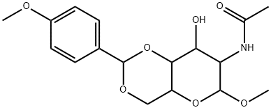 N-乙酰基-4,6-(对 - 甲氧基亚苄基)-2-脱氧-1-O-甲基-Α-D半乳糖胺 结构式