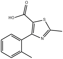 2-METHYL-4-(2-METHYLPHENYL)-5-THIAZOLECARBOXYLIC ACID 结构式