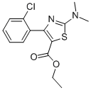 4-(2-CHLOROPHENYL)-2-(DIMETHYLAMINO)-5-THIAZOLECARBOXYLIC ACID ETHYL ESTER 结构式