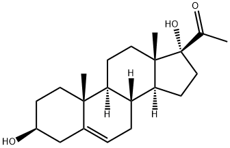 17alpha-羟基孕烯醇酮 结构式