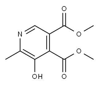 5-羟基-6-甲基吡啶-3,4-二羧酸二甲酯 结构式