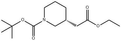 (R)-N-Boc-3-Piperidine acetic acid ethyl ester 结构式