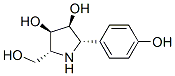 3,4-Pyrrolidinediol, 2-(hydroxymethyl)-5-(4-hydroxyphenyl)-, (2R,3R,4S,5S)- 结构式