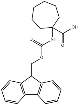 FMOC-1-氨基-1-环庚烷羧酸 结构式