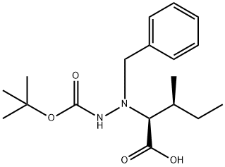 (S)-(+)-N-Α -苯甲基-N-Β--BOC-L-肼基<联氨基>异亮氨酸 结构式