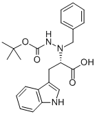 (S)-(+)-NALPHA-苯甲基-NBETA-BOC-L-肼基<联氨基>色氨酸 结构式